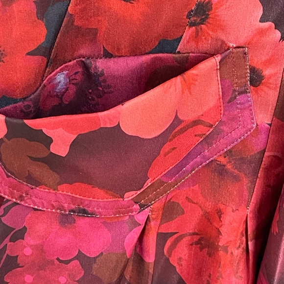 Samuel Dong Elegant Red Sleeveless Bubble Coat Dress - Picture 5 of 7